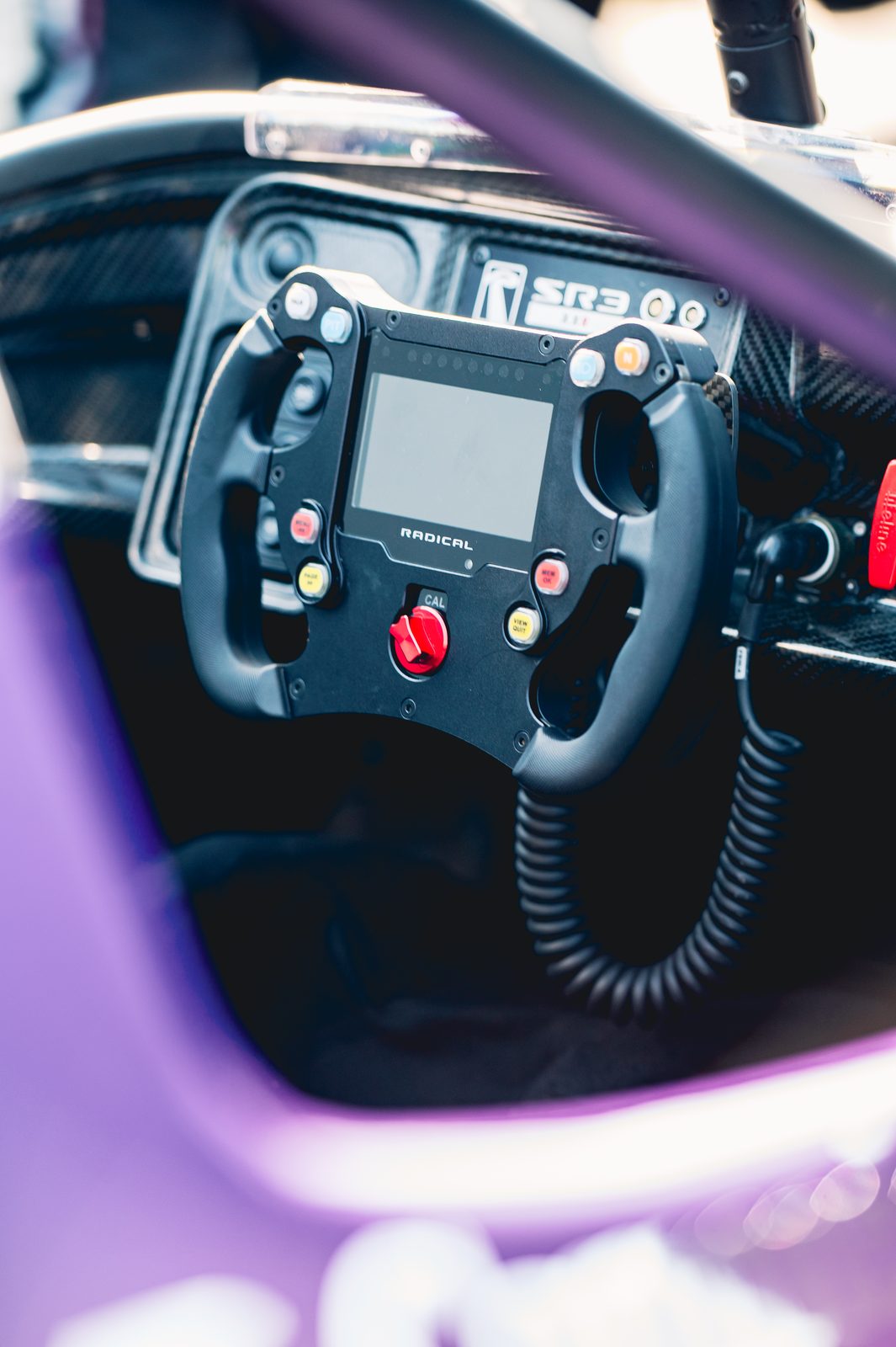 Radical steering wheel and digital display in the cockpit